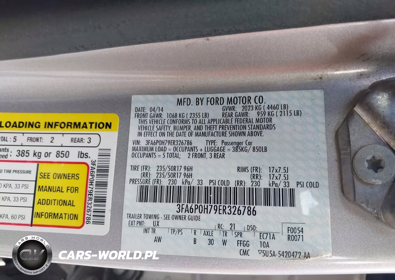 2014 Ford Fusion Se VIN:3FA6P0H79ER326786 - 9