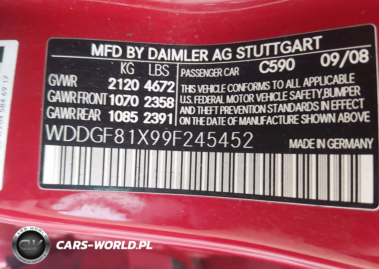 2009 Mercedes-Benz C 300 Luxury 4Matic-Sport 4Matic VIN:WDDGF81X99F245452 - 9