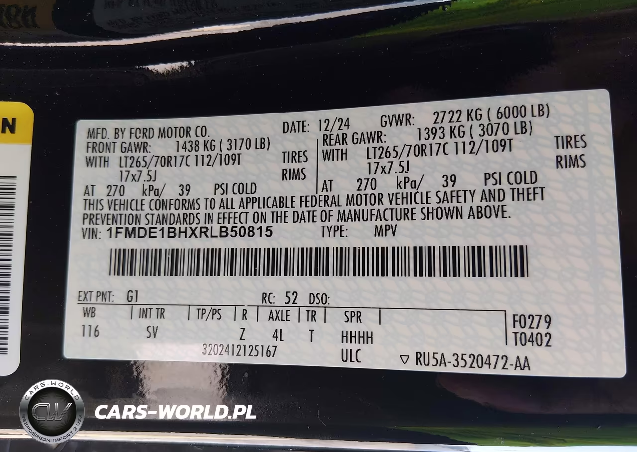 2024 Ford Bronco Black Diamond VIN:1FMDE1BHXRLB50815 - 9
