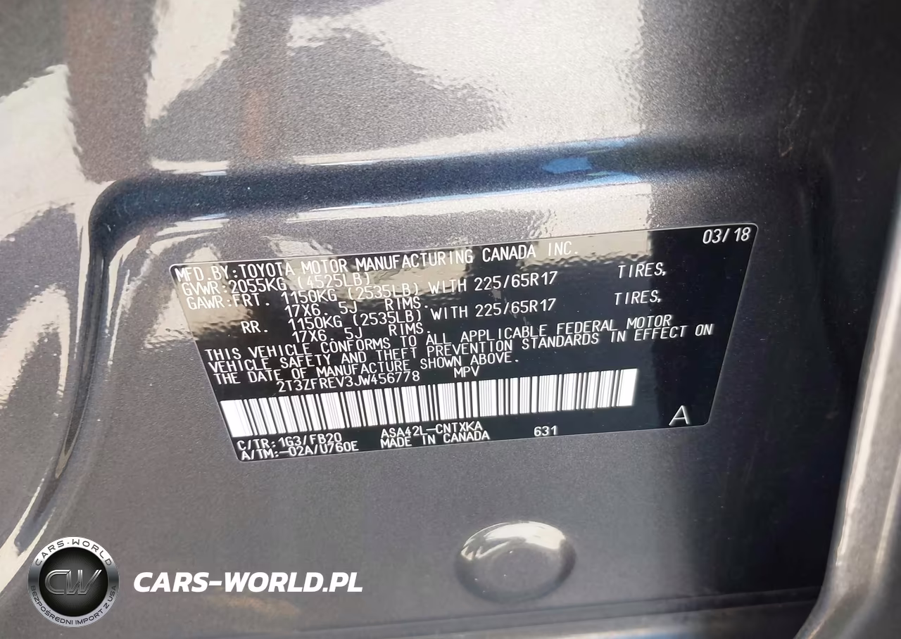 2018 Toyota Rav4 Le VIN:2T3ZFREV3JW456778 - 9
