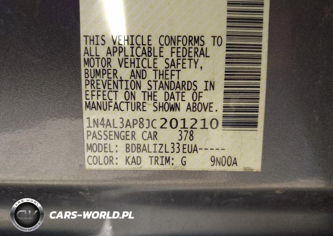 2018 Nissan Altima 2.5 Sv VIN:1N4AL3AP8JC201210 - 9
