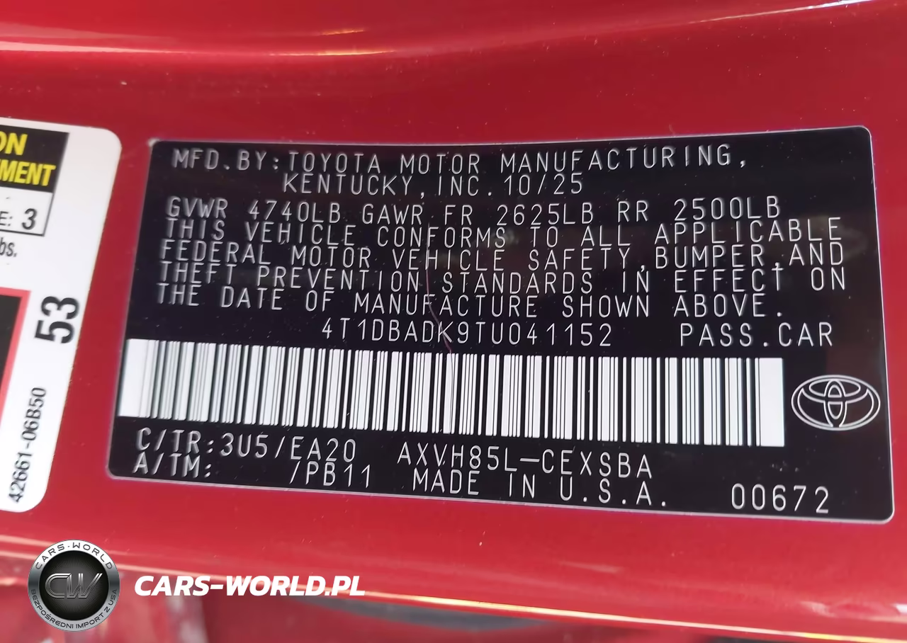 2026 Toyota Camry Nightshade VIN:4T1DBADK9TU041152 - 9