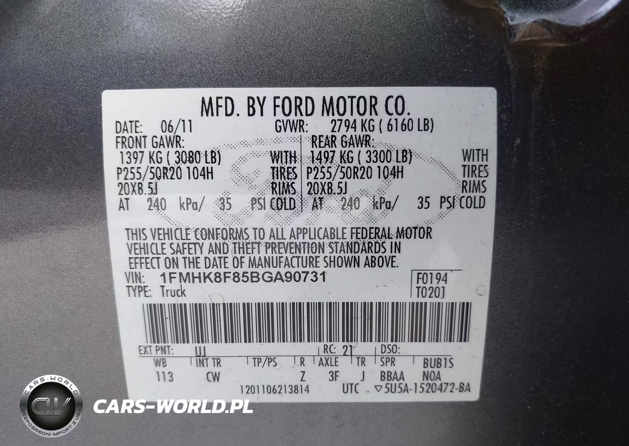 2011 Ford Explorer Limited VIN:1FMHK8F85BGA90731 - 9