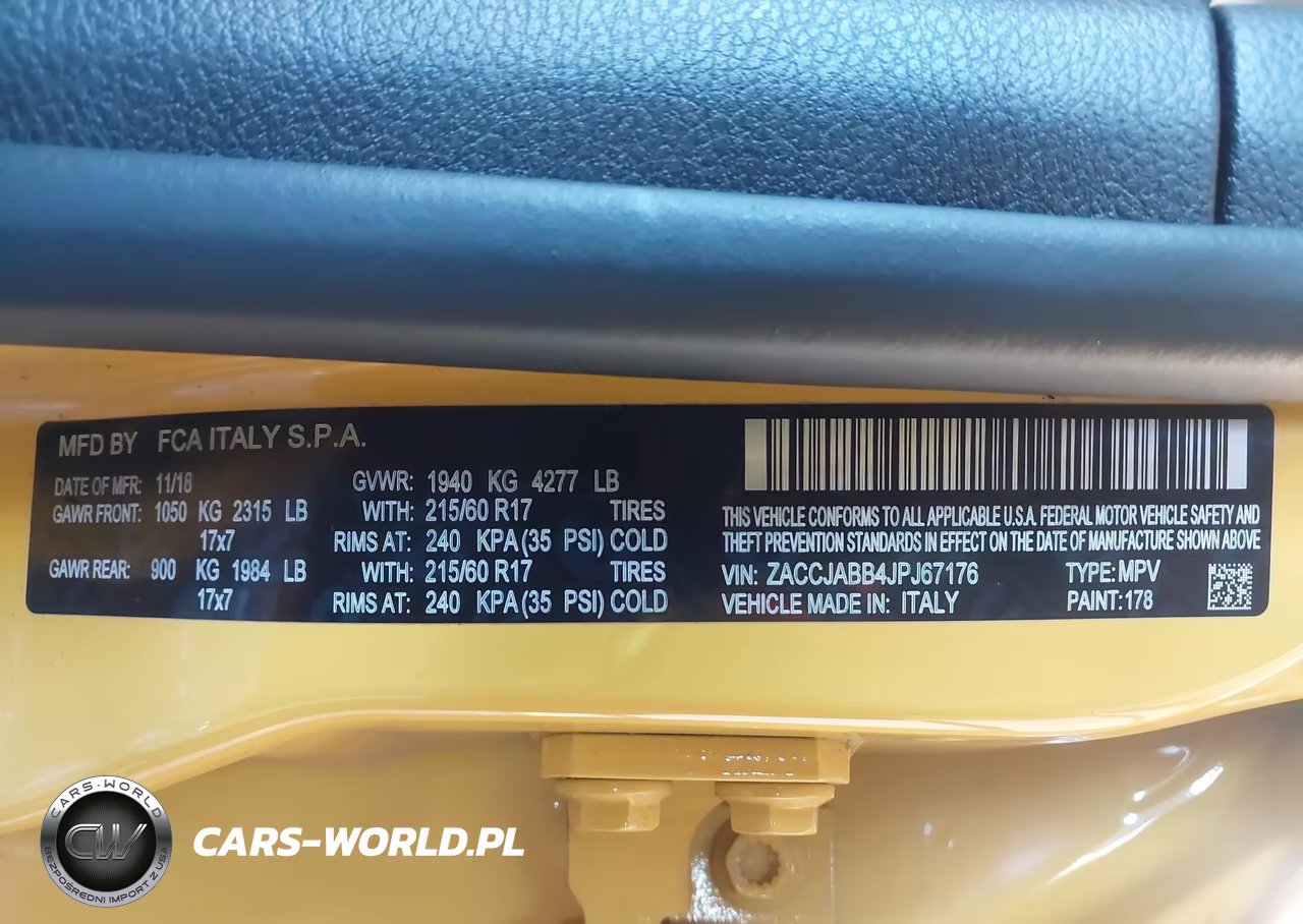 2018 Jeep Renegade Latitude Fwd VIN:ZACCJABB4JPJ67176 - 9