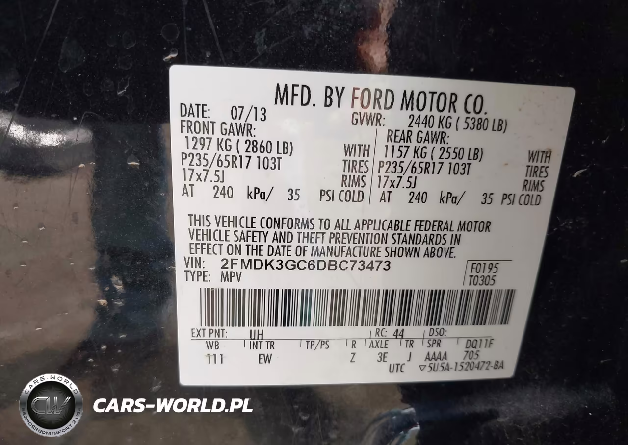 2013 Ford Edge Se VIN:2FMDK3GC6DBC73473 - 9