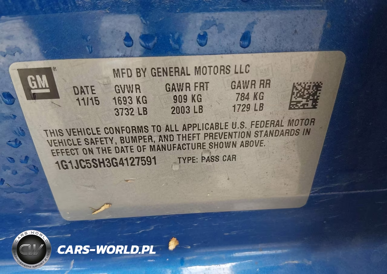 2016 Chevrolet Sonic Lt Auto VIN:1G1JC5SH3G4127591 - 9