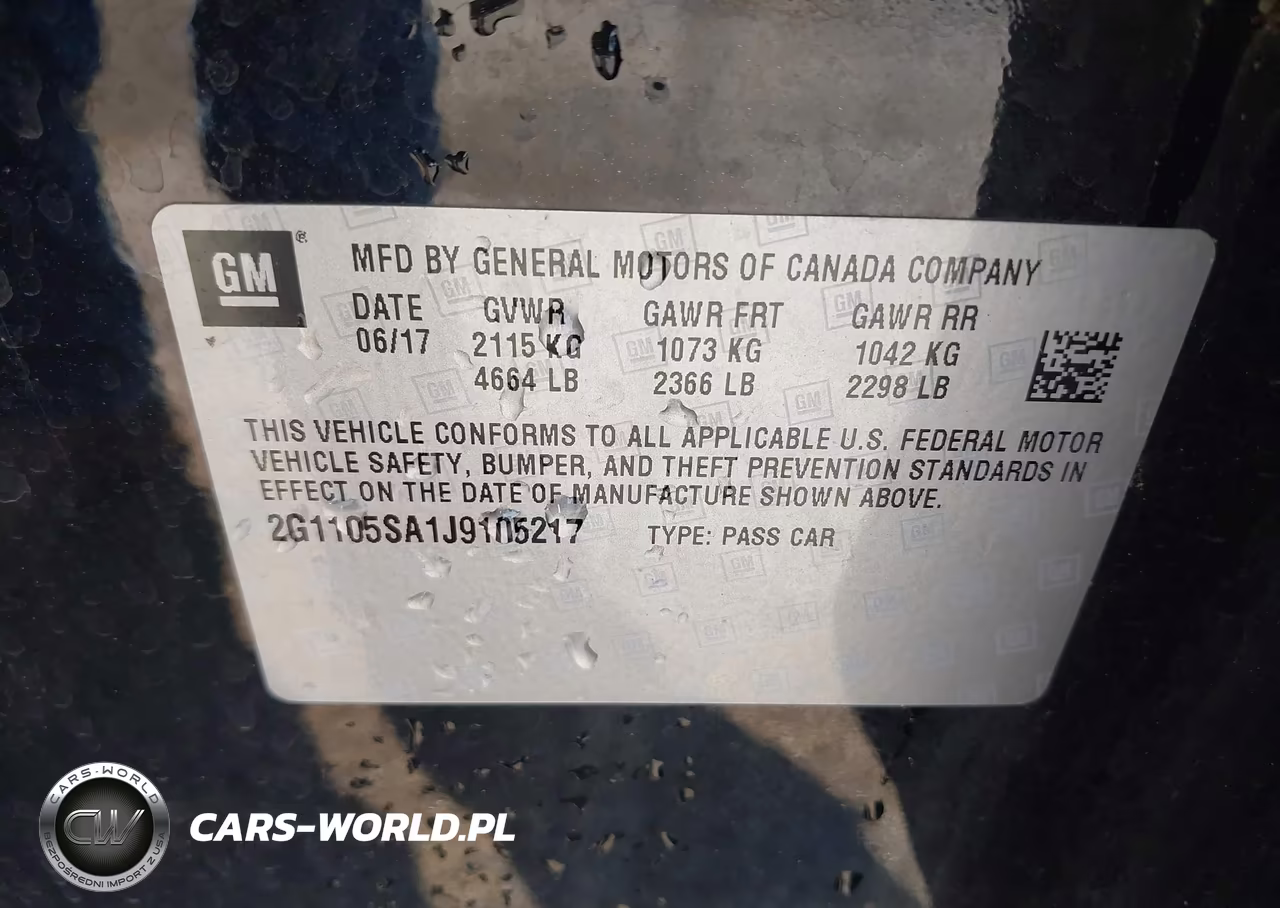 2018 Chevrolet Impala 1Lt VIN:2G1105SA1J9105217 - 9