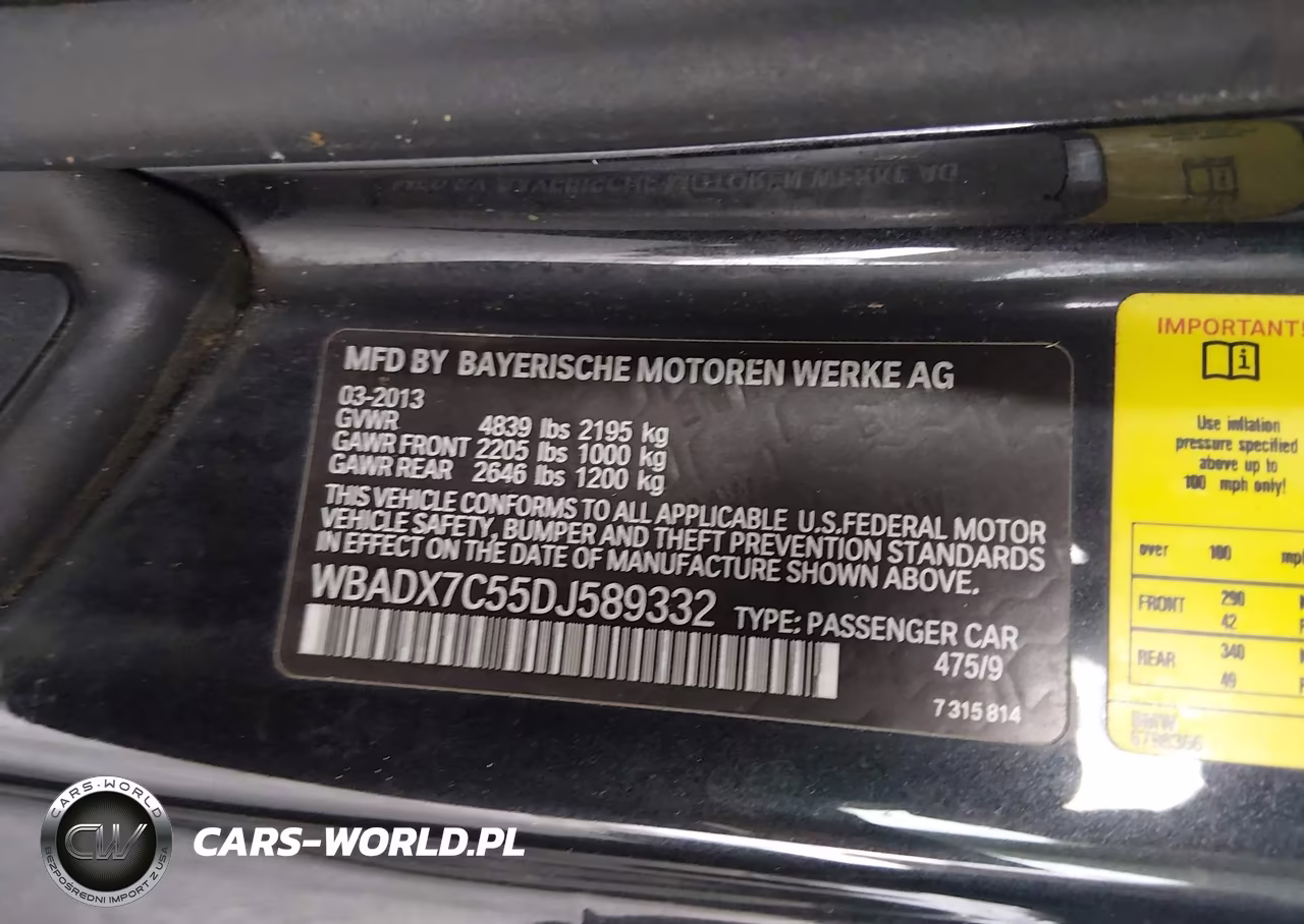 2013 BMW 335I VIN:WBADX7C55DJ589332 - 9