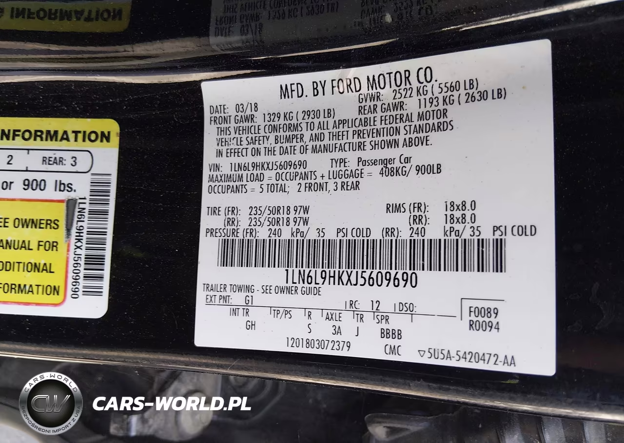 2018 Lincoln Continental Livery VIN:1LN6L9HKXJ5609690 - 9