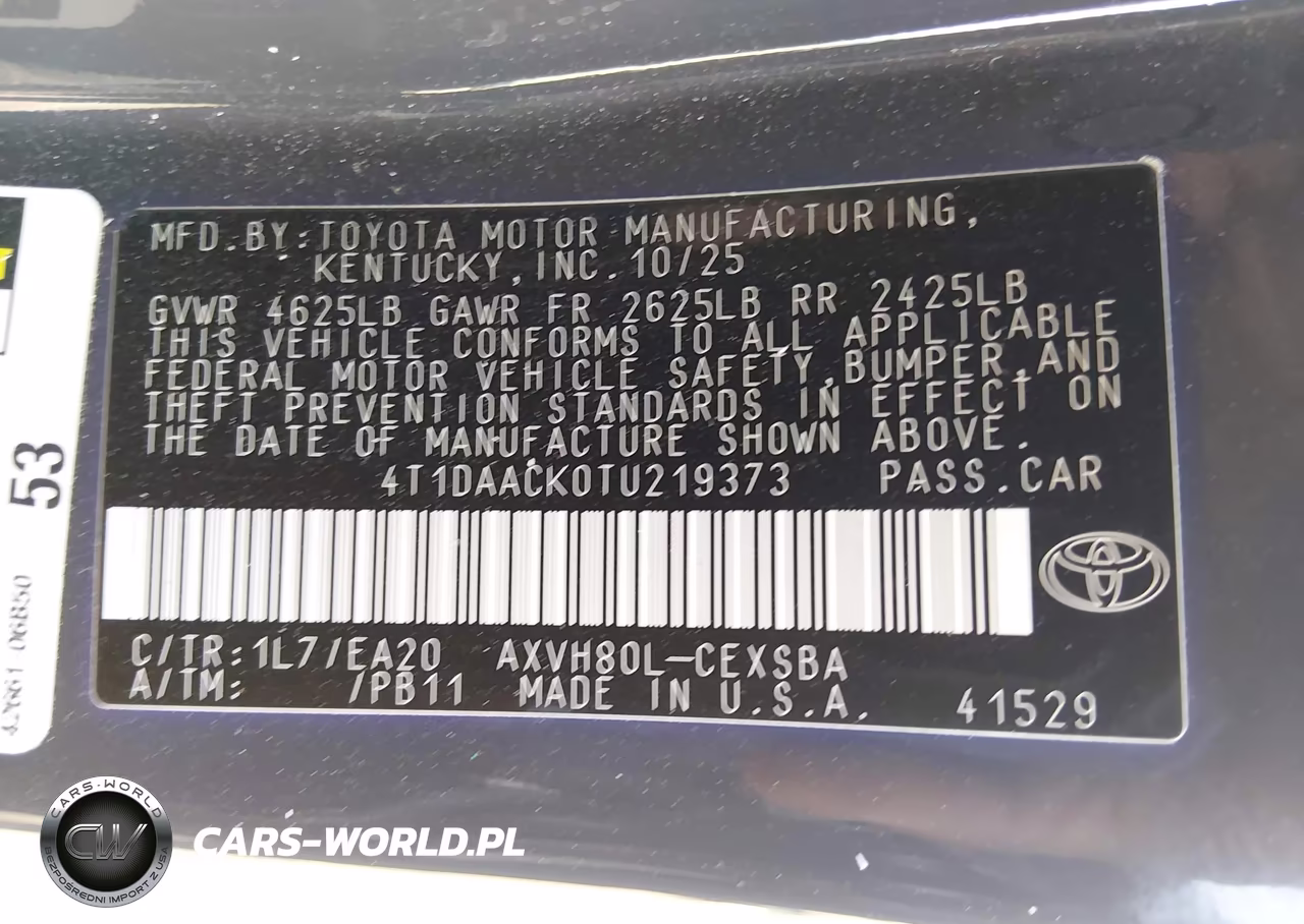 2026 Toyota Camry Se VIN:4T1DAACK0TU219373 - 9