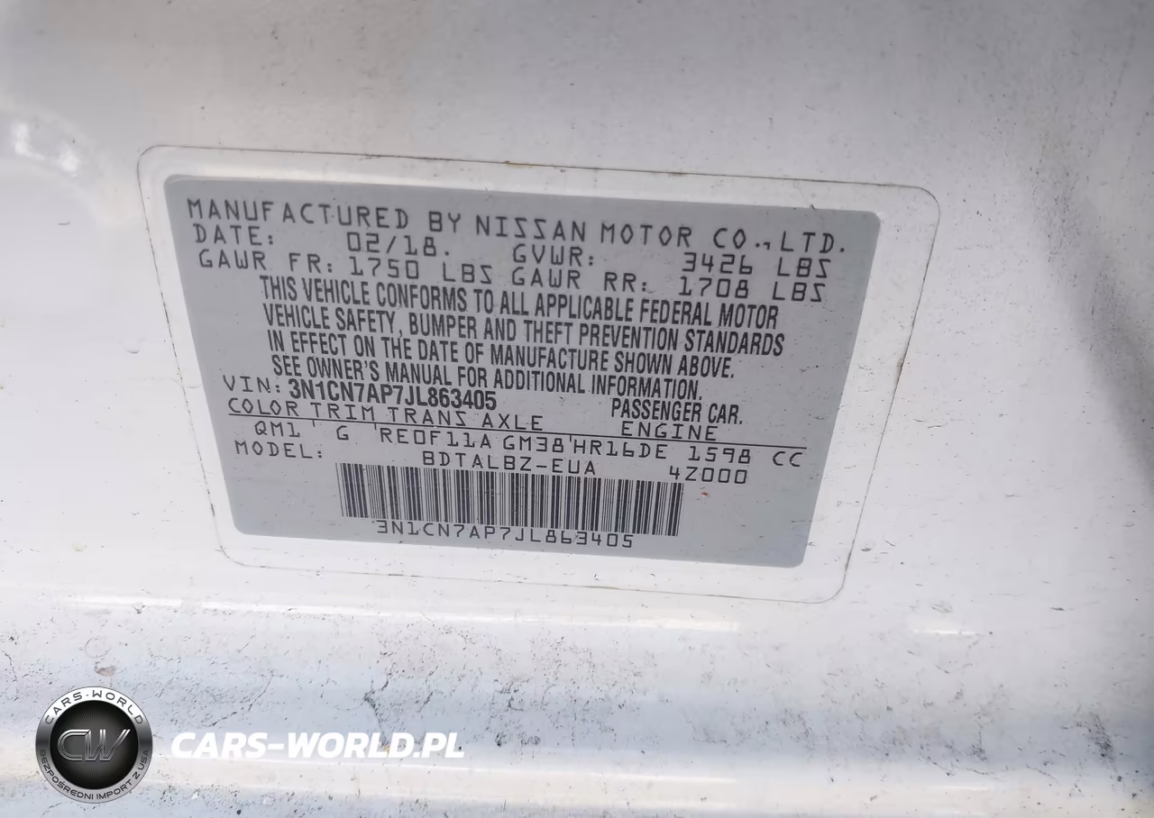 2018 Nissan Versa 1.6 Sv VIN:3N1CN7AP7JL863405 - 9