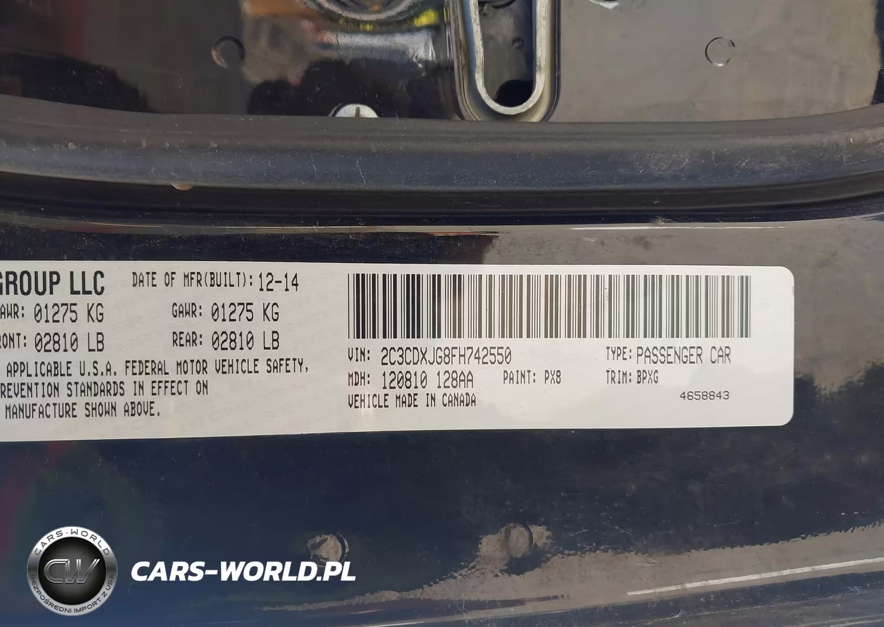2015 Dodge Charger Sxt VIN:2C3CDXJG8FH742550 - 9