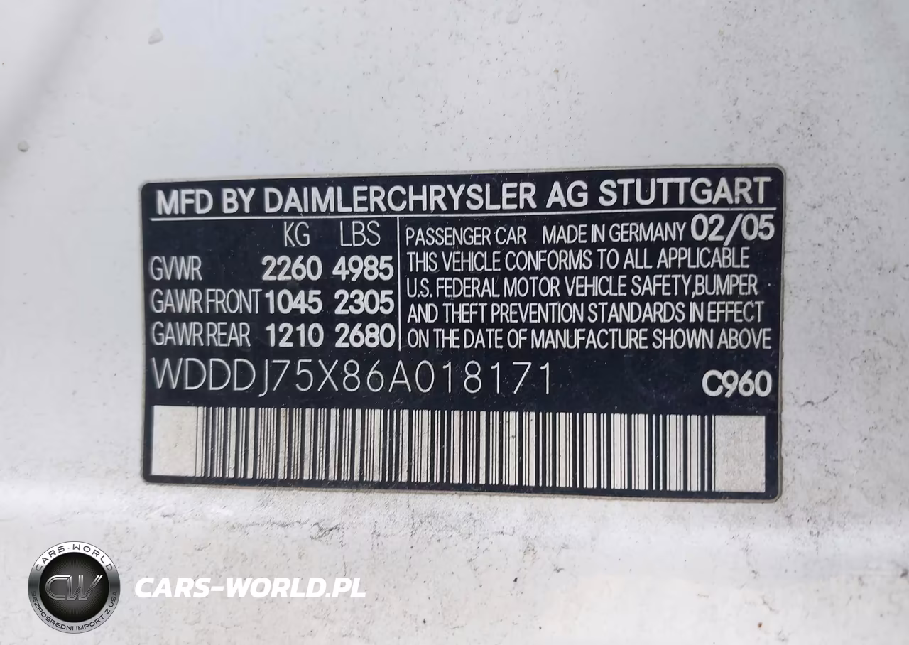 2006 Mercedes-Benz Cls 500 VIN:WDDDJ75X86A018171 - 9