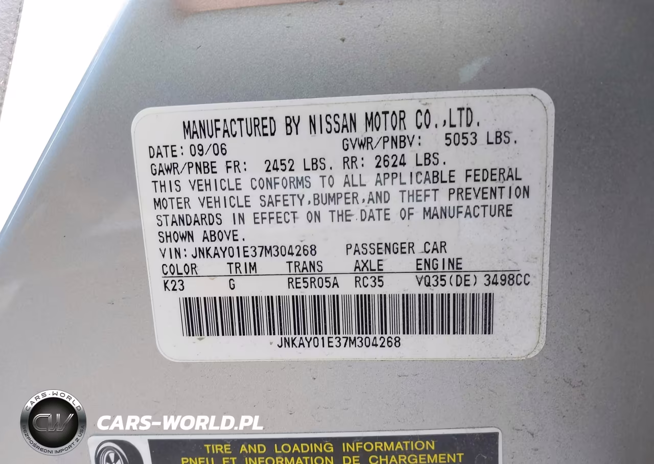2007 Infiniti M35 Sport VIN:JNKAY01E37M304268 - 9