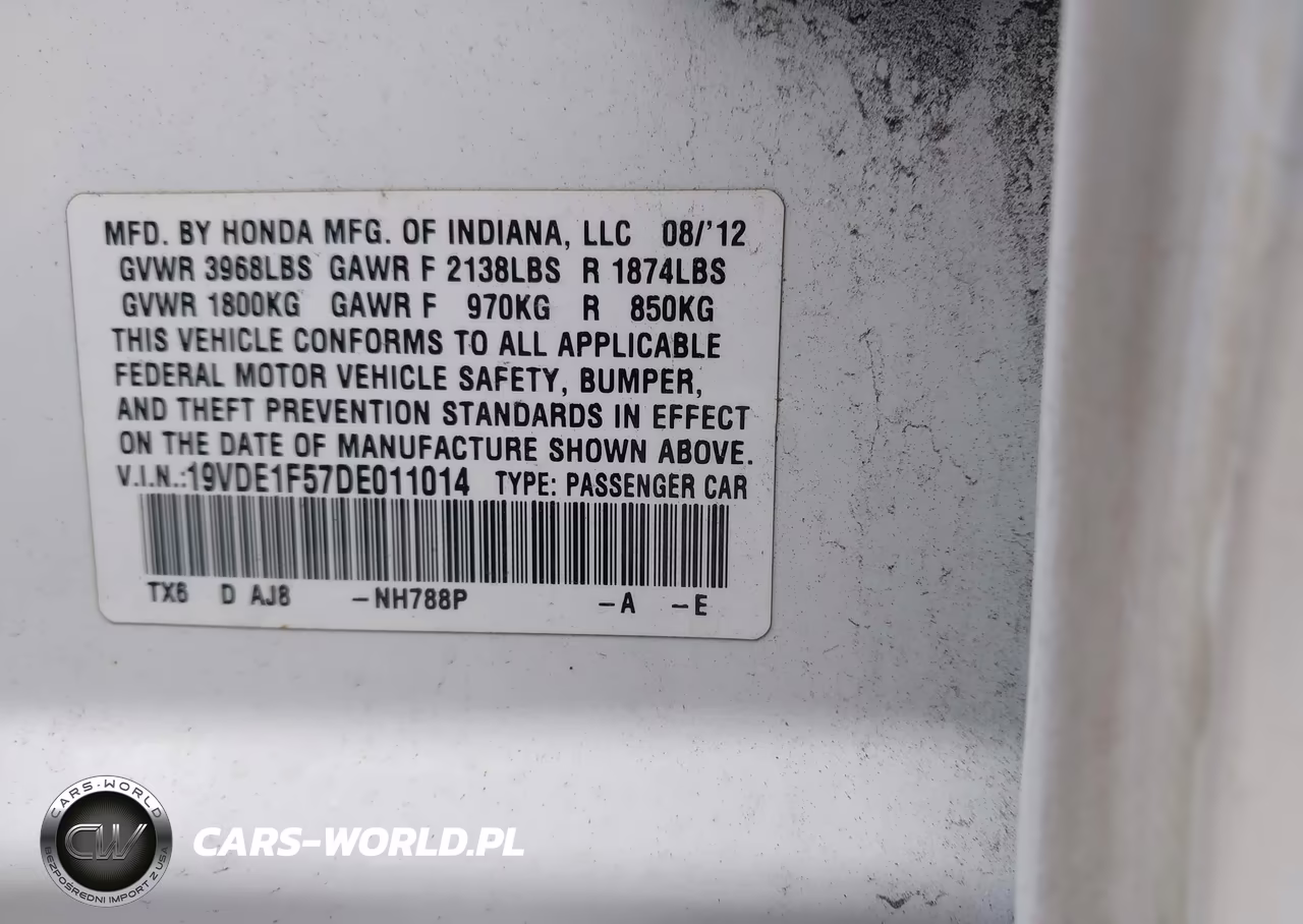 2013 Acura Ilx 2.0L VIN:19VDE1F57DE011014 - 9
