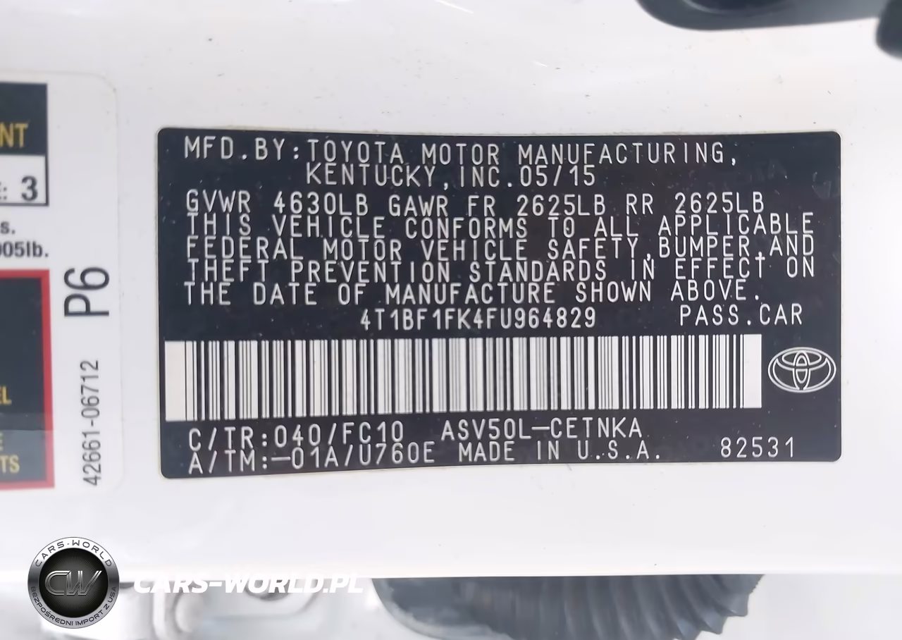 2015 Toyota Camry Le VIN:4T1BF1FK4FU964829 - 9