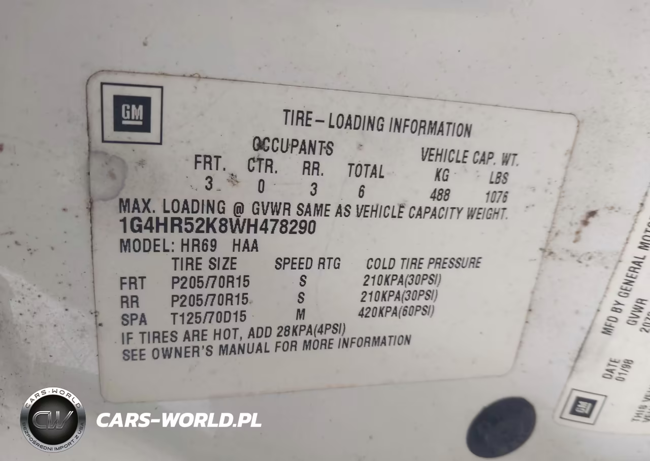 1998 Buick Lesabre Limited VIN:1G4HR52K8WH478290 - 9