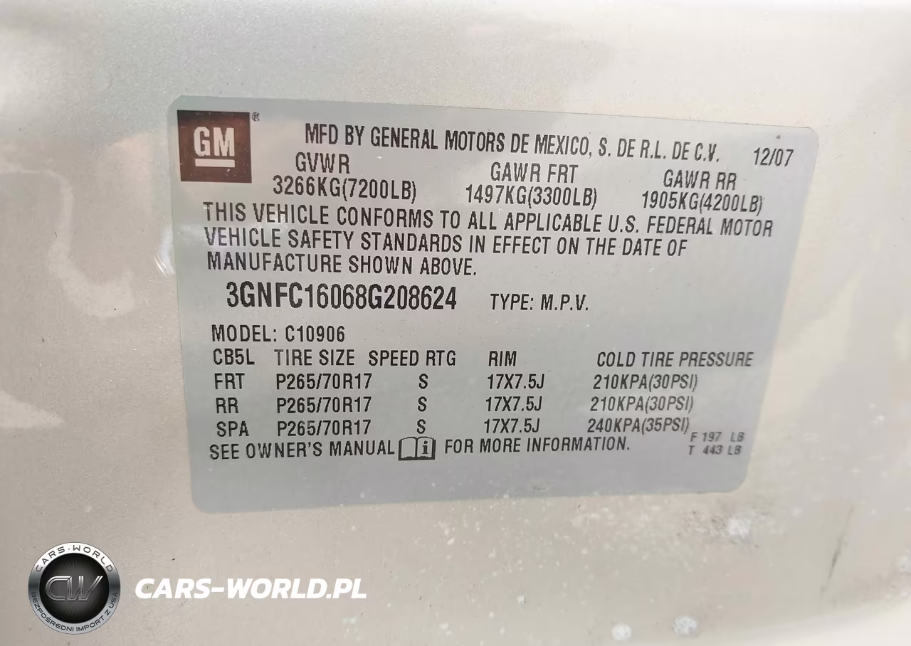 2008 Chevrolet Suburban 1500 Lt VIN:3GNFC16068G208624 - 9