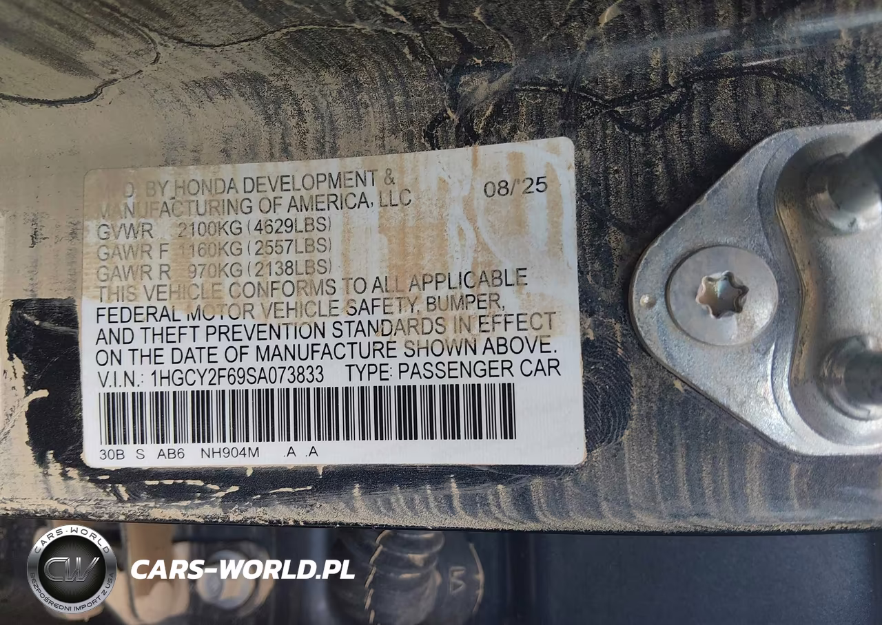 2025 Honda Accord Hybrid Ex-L VIN:1HGCY2F69SA073833 - 9