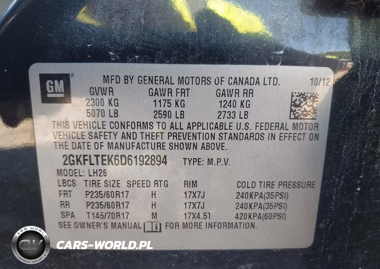 2013 GMC Terrain Sle-2 VIN:2GKFLTEK6D6192894 - 9
