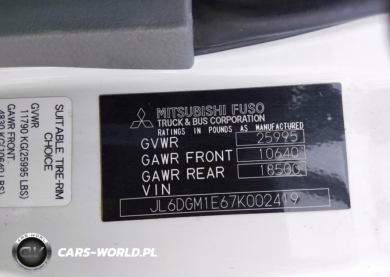 2007 Mitsubishi Fuso Truck Fm 61F VIN:JL6DGM1E67K002419 - 8