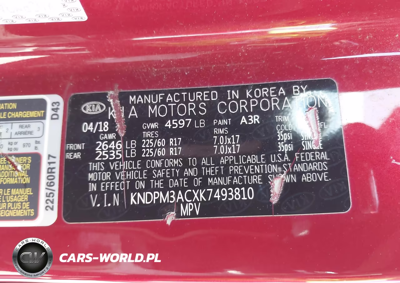 2019 Kia Sportage Lx VIN:KNDPM3ACXK7493810 - 9