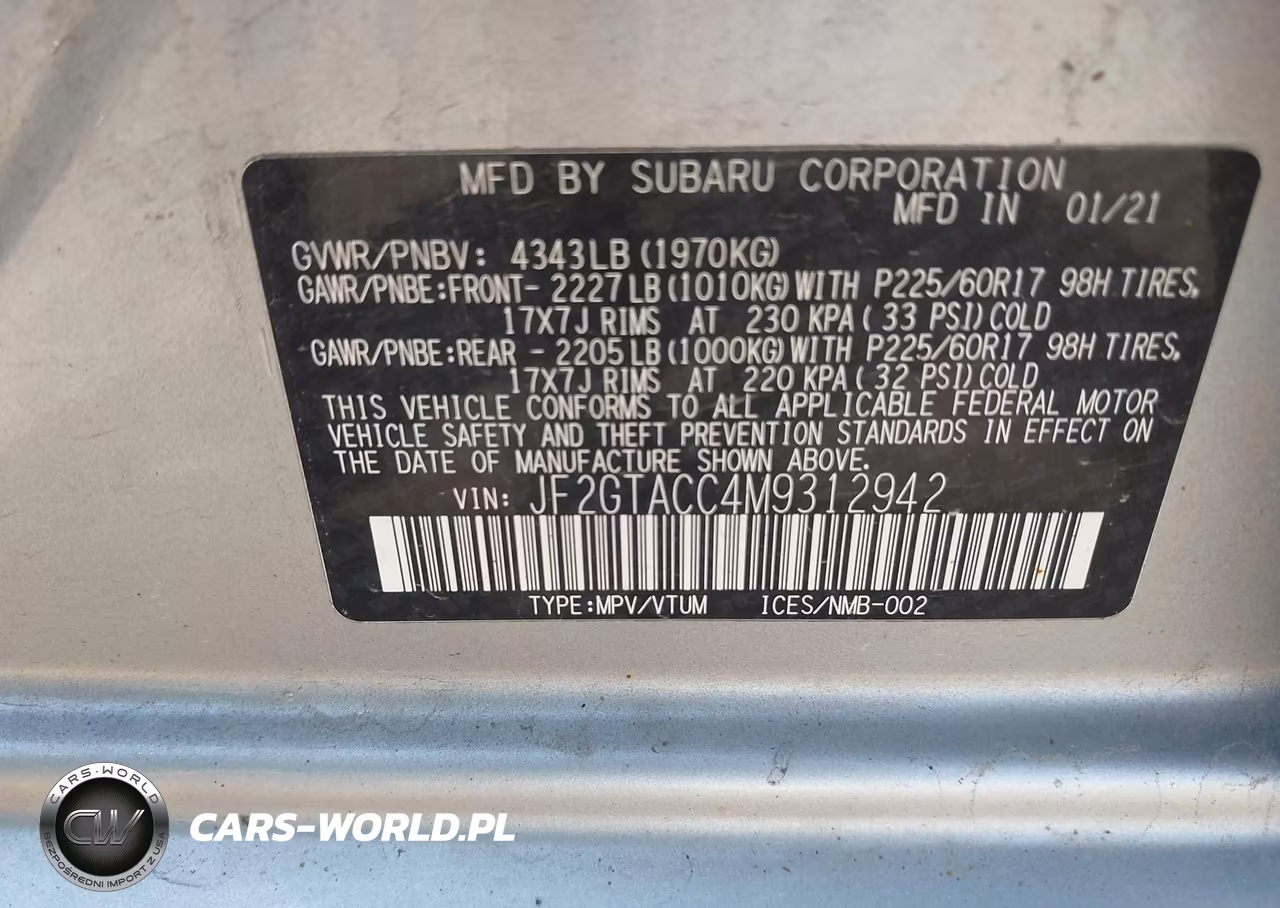2021 Subaru Crosstrek Premium VIN:JF2GTACC4M9312942 - 9