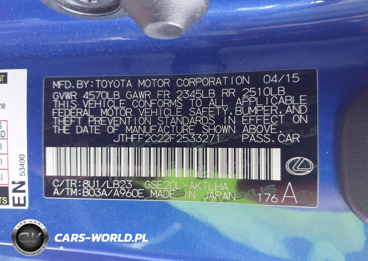 2015 Lexus Is 250C VIN:JTHFF2C22F2533271 - 9