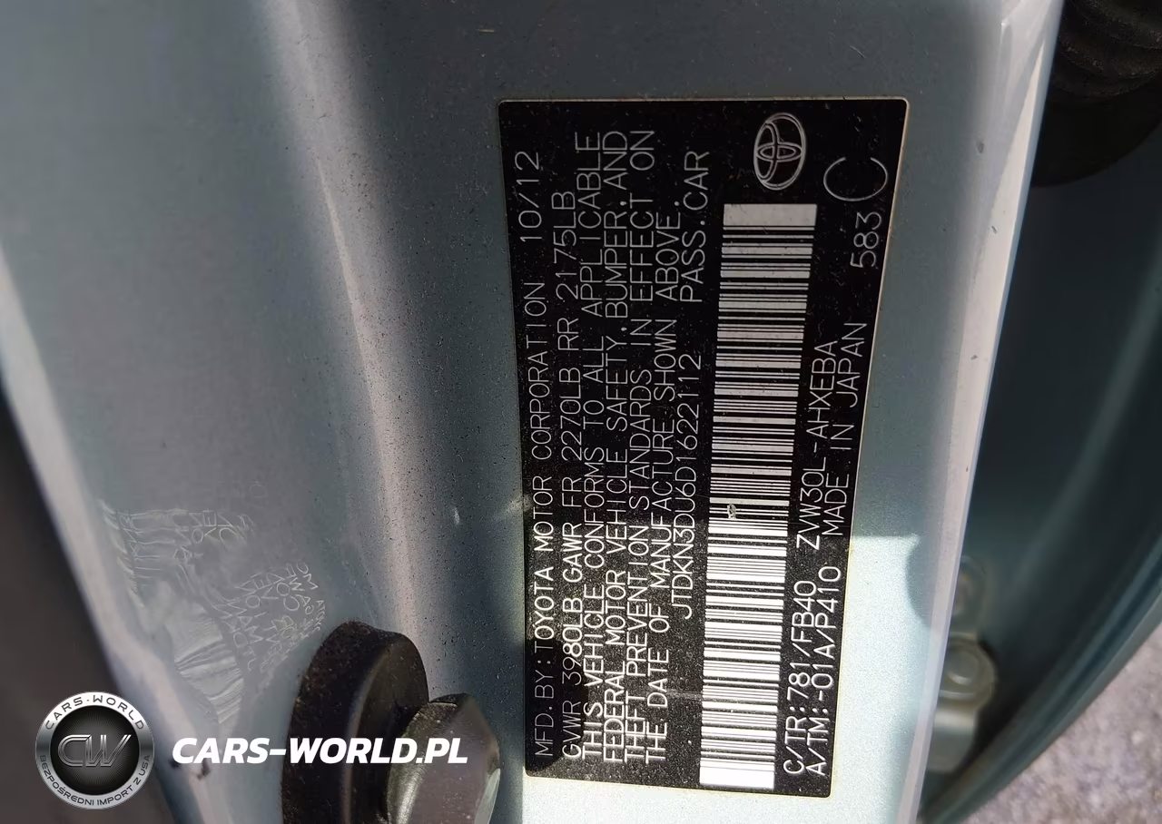 2013 Toyota Prius Three VIN:JTDKN3DU6D1622112 - 9