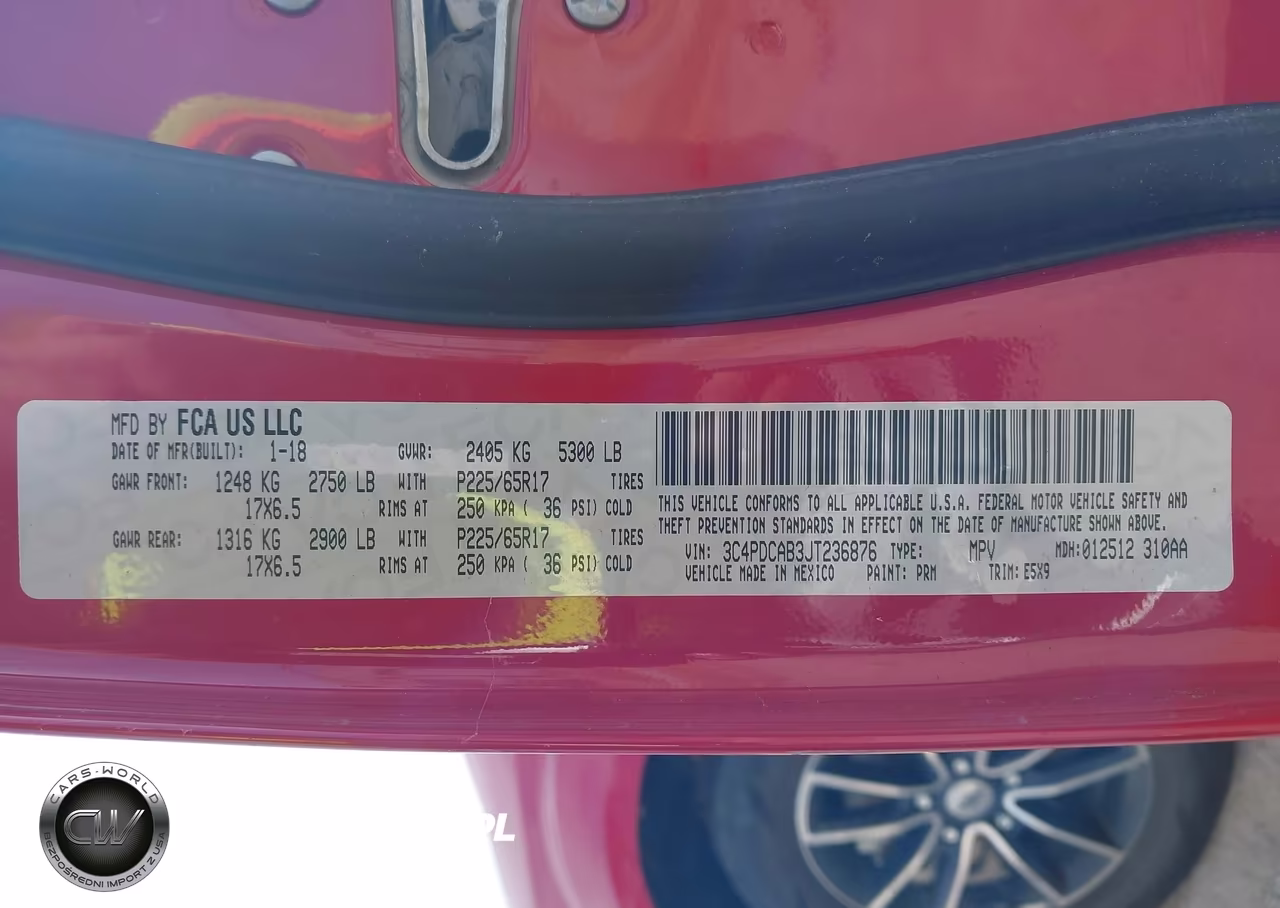 2018 Dodge Journey Se VIN:3C4PDCAB3JT236876 - 7
