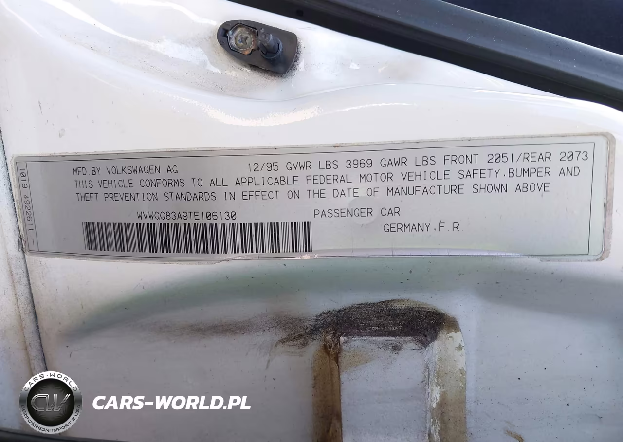 1996 Volkswagen Passat VIN:WVWGG83A9TE106130 - 9