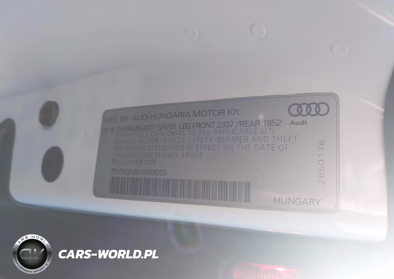 2017 Audi Tt Roadster 2.0T (S Tronic) (No Longer Available For Ordering) VIN:TRUT5CFV8H1003033 - 9