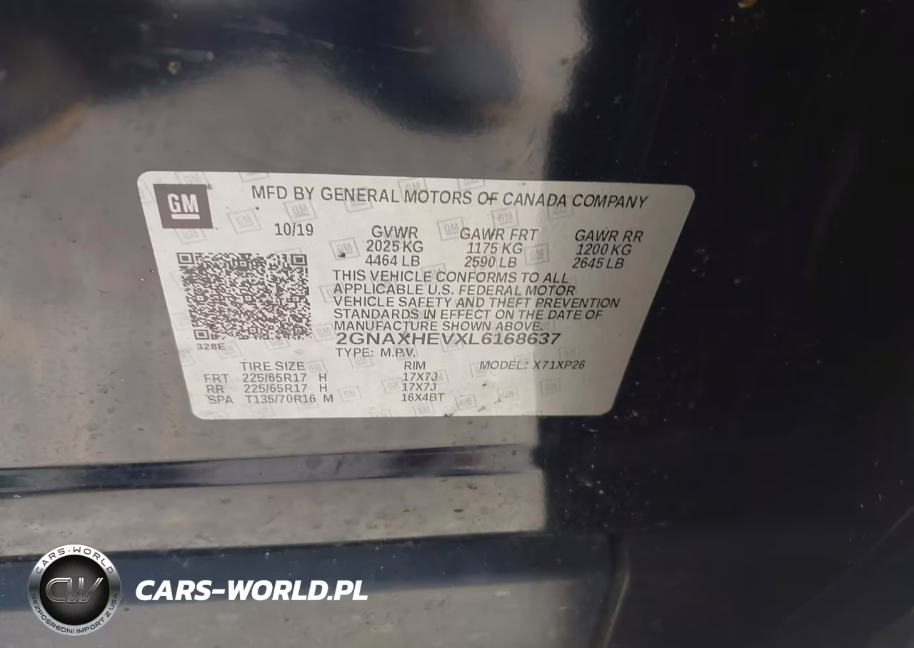 2020 Chevrolet Equinox Fwd Ls VIN:2GNAXHEVXL6168637 - 9
