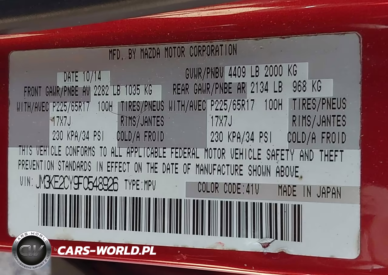 2015 Mazda Cx-5 Touring VIN:JM3KE2CY9F0548926 - 9