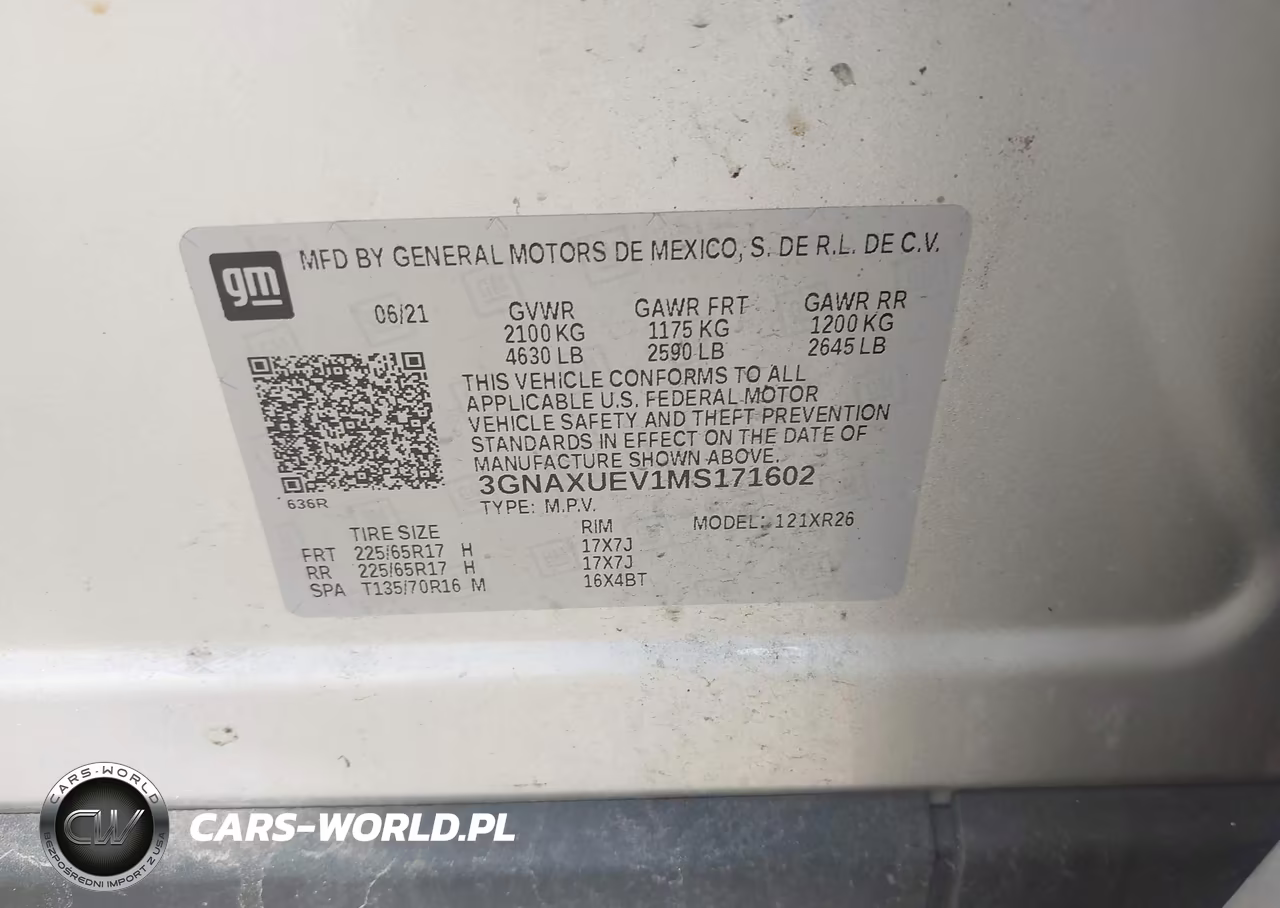 2021 Chevrolet Equinox Awd Lt VIN:3GNAXUEV1MS171602 - 7