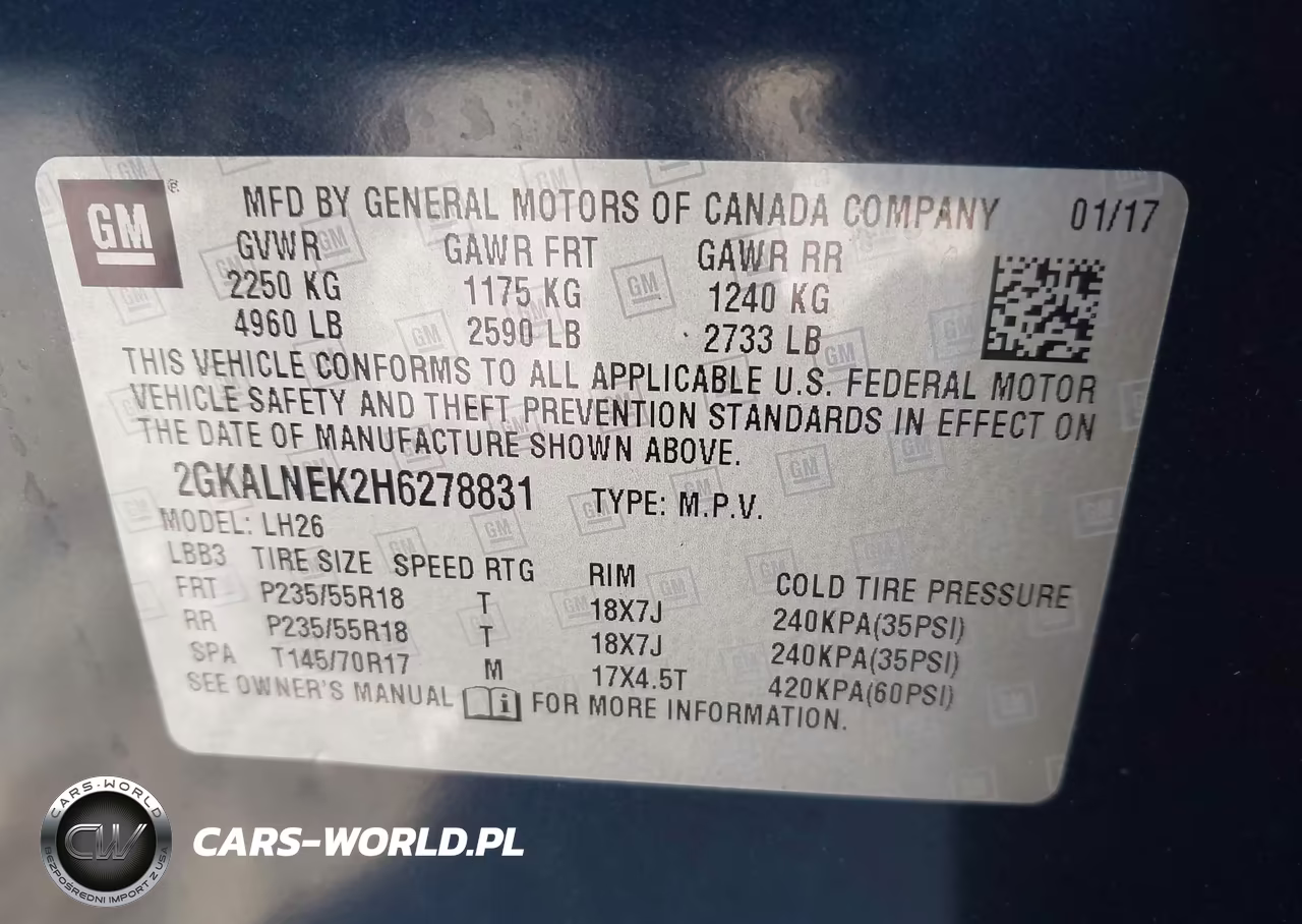 2017 GMC Terrain Sle-2 VIN:2GKALNEK2H6278831 - 9