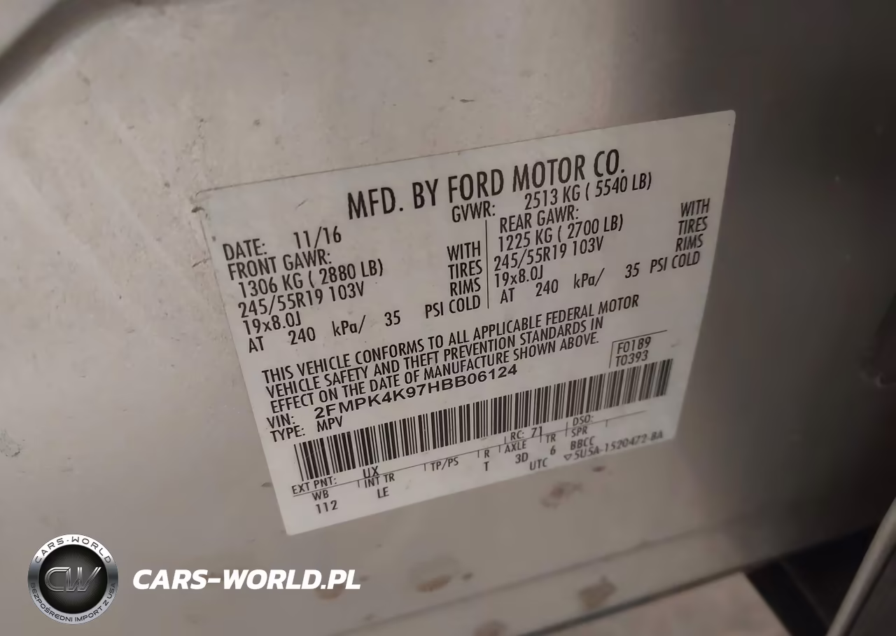 2017 Ford Edge Titanium VIN:2FMPK4K97HBB06124 - 9