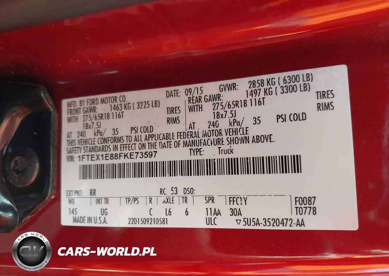 2015 Ford F-150 Xlt VIN:1FTEX1E88FKE73597 - 9