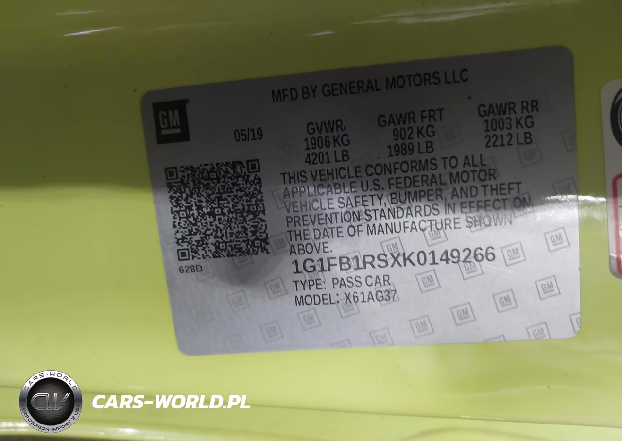 2019 Chevrolet Camaro 1Lt VIN:1G1FB1RSXK0149266 - 9