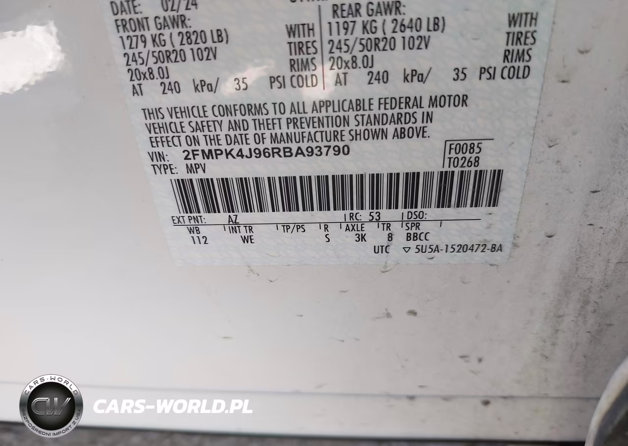 2024 Ford Edge St-Line VIN:2FMPK4J96RBA93790 - 9