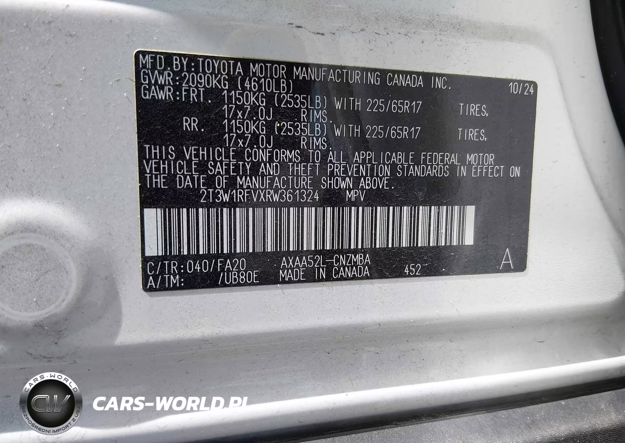 2024 Toyota Rav4 Xle VIN:2T3W1RFVXRW361324 - 9