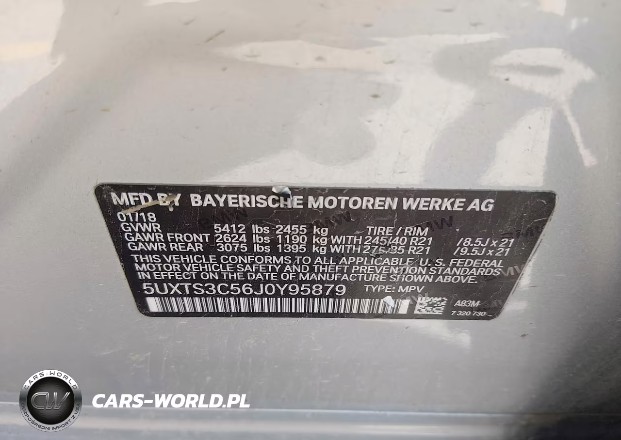 2018 BMW X3 M40I VIN:5UXTS3C56J0Y95879 - 9