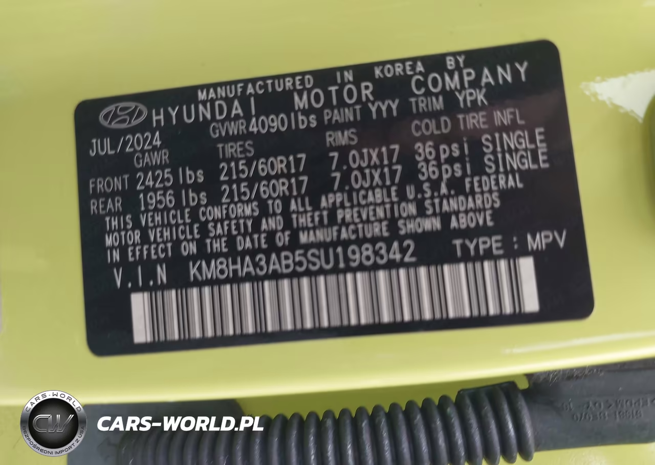 2025 Hyundai Kona Se VIN:KM8HA3AB5SU198342 - 9