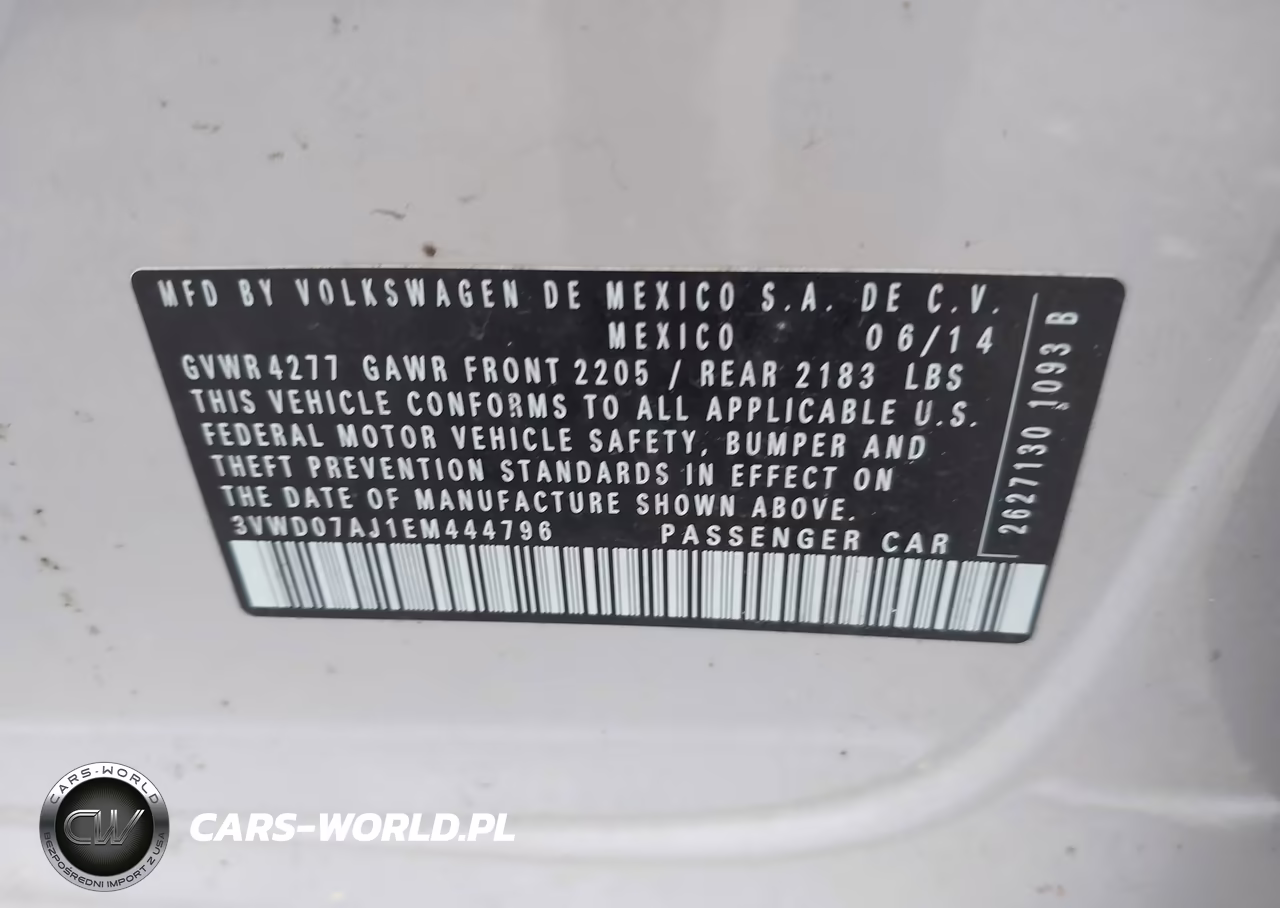 2014 Volkswagen Jetta 1.8T Se VIN:3VWD07AJ1EM444796 - 9
