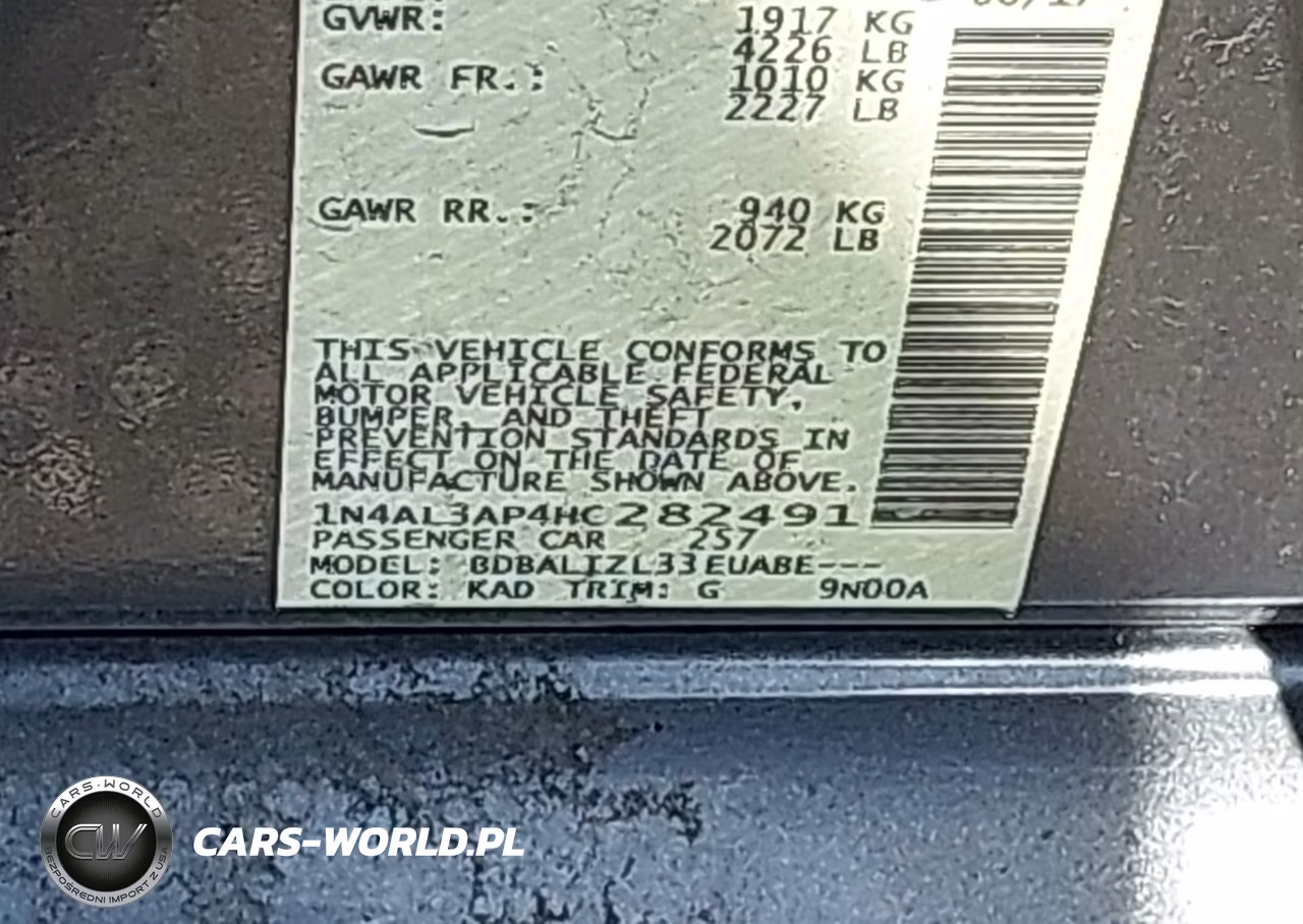 2017 Nissan Altima 2.5 Sv VIN:1N4AL3AP4HC282491 - 9