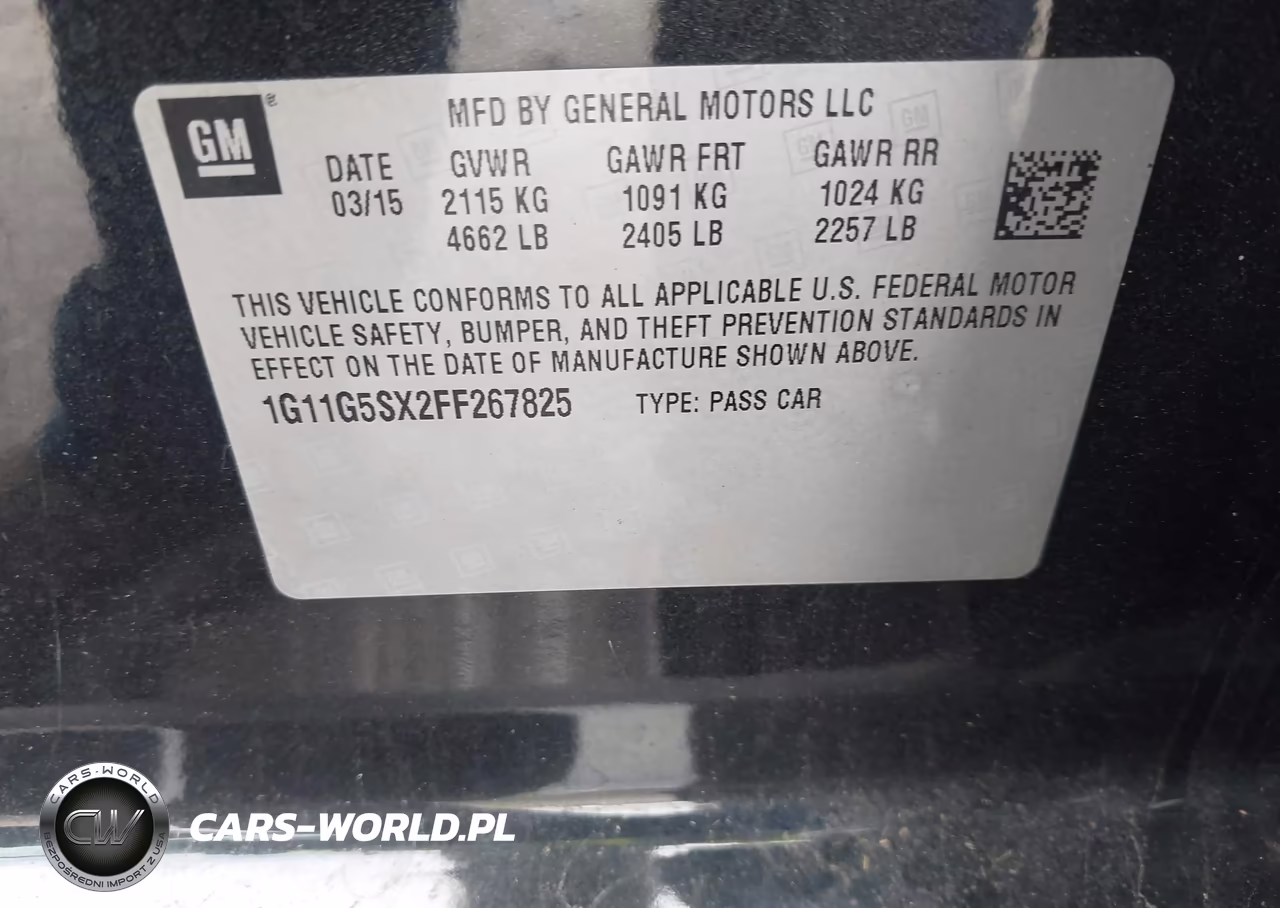 2015 Chevrolet Malibu 2Lz VIN:1G11G5SX2FF267825 - 9
