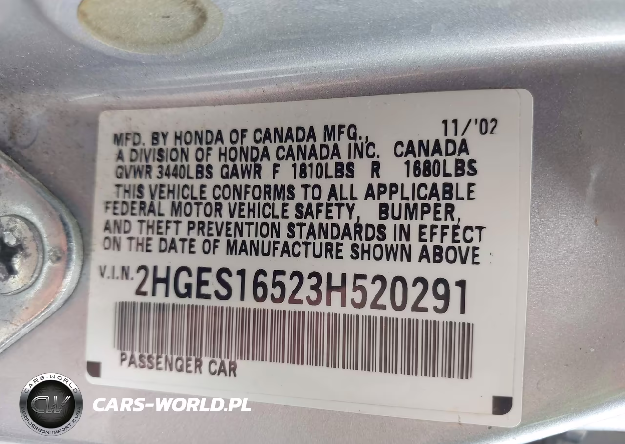 2003 Honda Civic Lx VIN:2HGES16523H520291 - 9