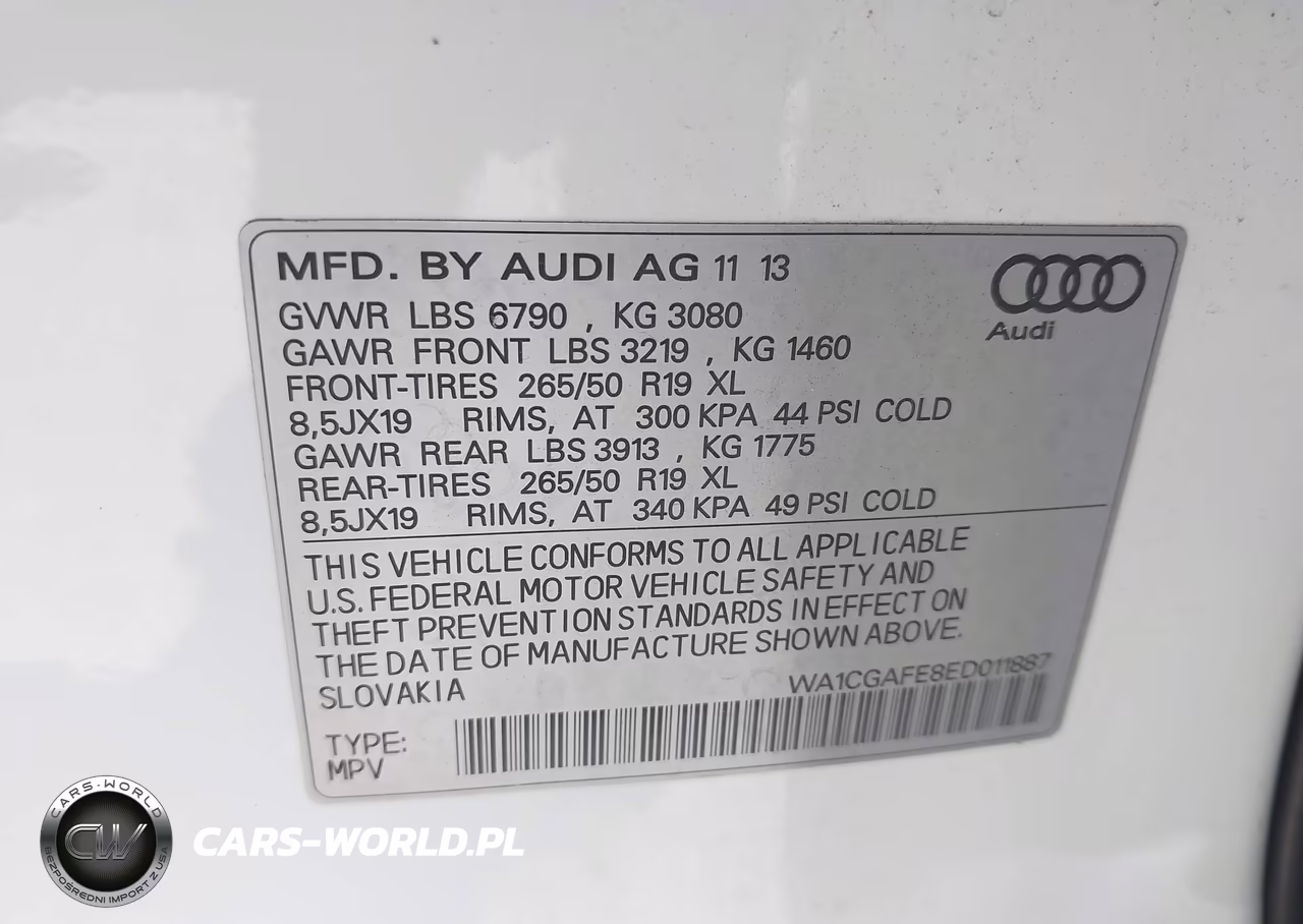 2014 Audi Q7 3.0T Premium VIN:WA1CGAFE8ED011887 - 9