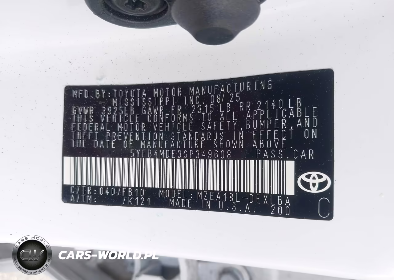 2025 Toyota Corolla Le VIN:5YFB4MDE3SP349608 - 9