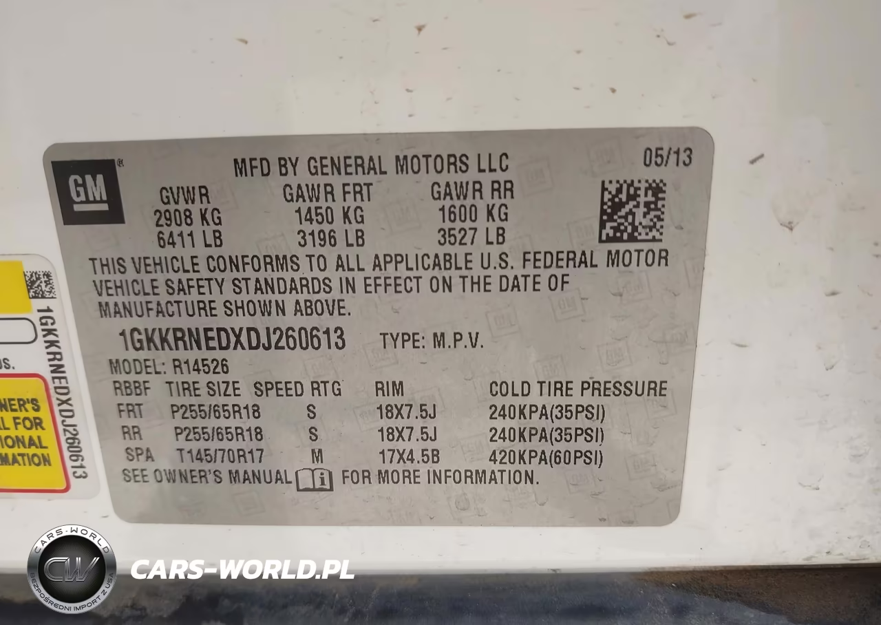 2013 GMC Acadia Sle-1 VIN:1GKKRNEDXDJ260613 - 9